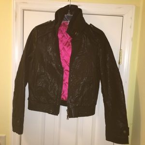 Incredible Alice + Olivia black leather jacket M